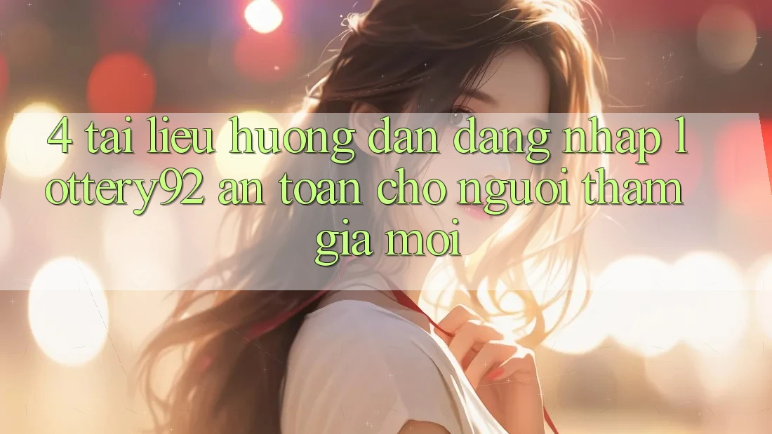 4. Tài liệu hướng dẫn Đăng Nhập lottery92 An Toàn Cho Người tham gia Mới