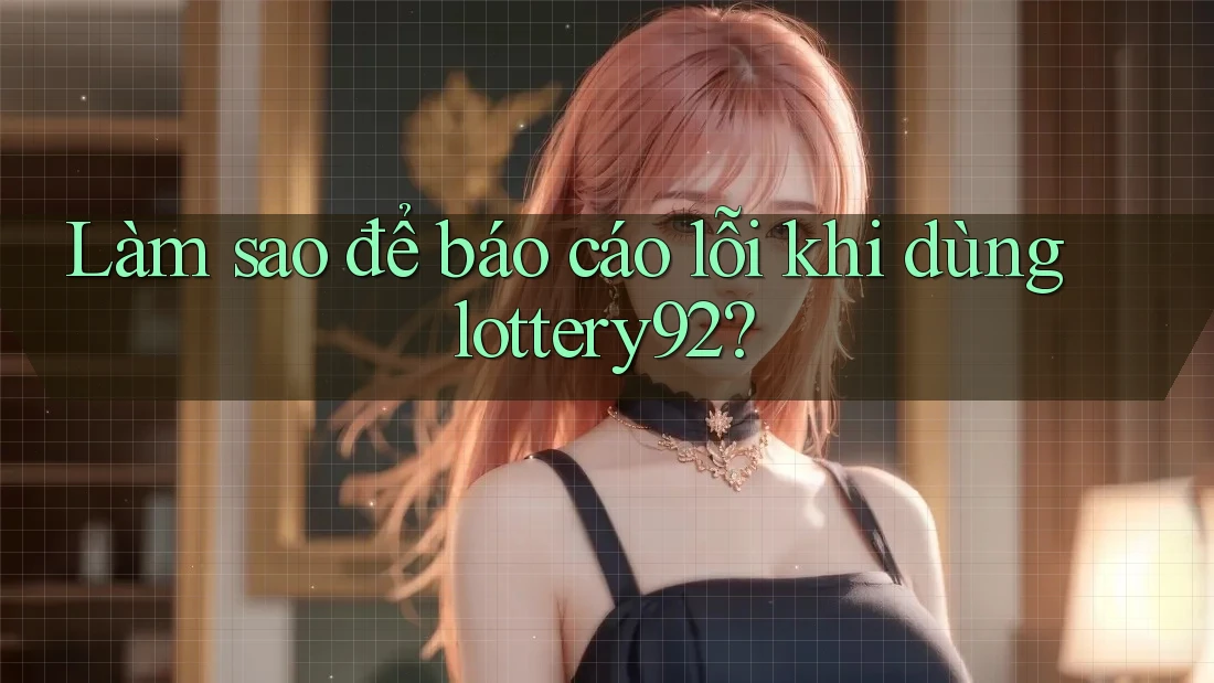 Làm sao để báo cáo lỗi khi dùng lottery92?