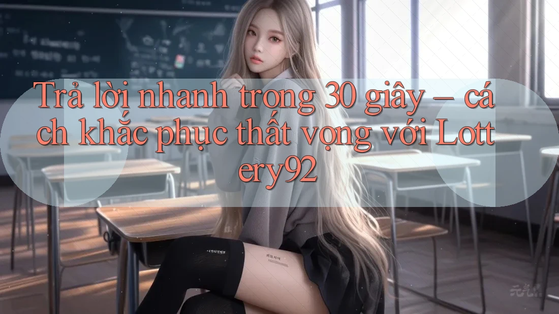Trả lời nhanh trong 30 giây – cách khắc phục thất vọng với Lottery92