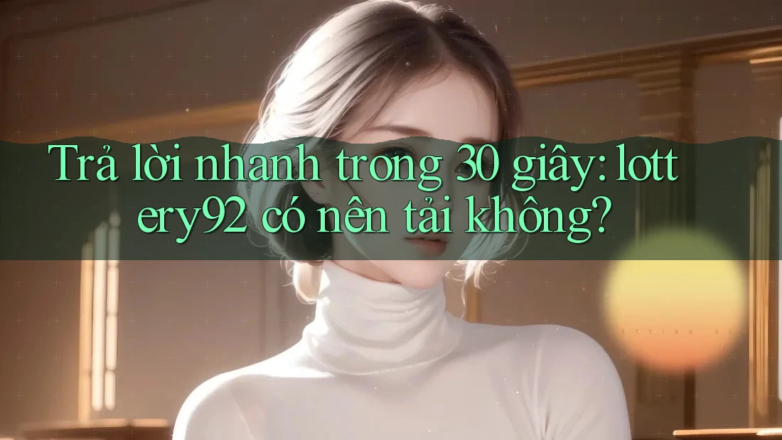 Trả lời nhanh trong 30 giây: lottery92 có nên tải không?